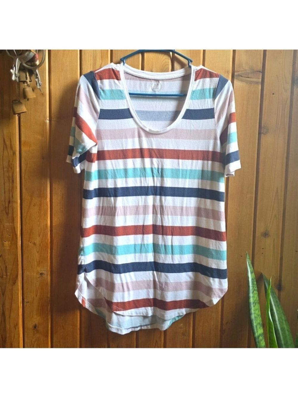 Striped Multicolor Oversized Tee